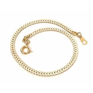 Vintage Herringbone Classic Silver Plated Chain‎ Bracelet*7-1/8"